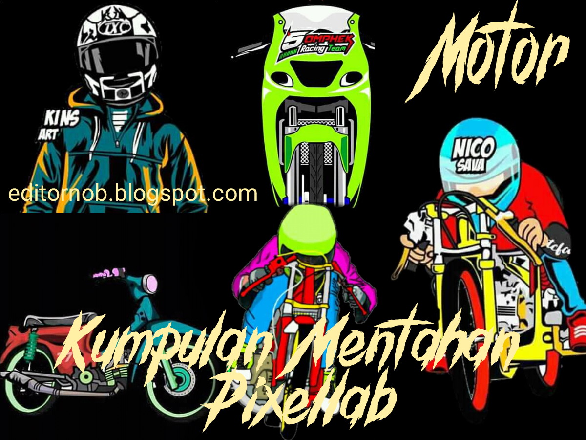 Download Mentahan  Pixellab Sticker Motor Racing  HD Terbaru 