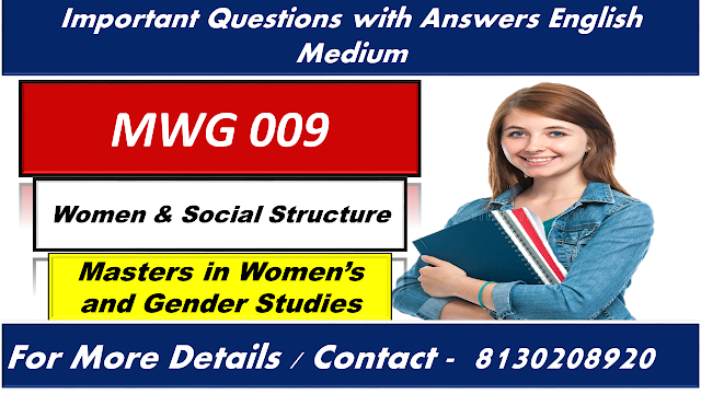 IGNOU MWG 009 Important Questions With Answers English Medium