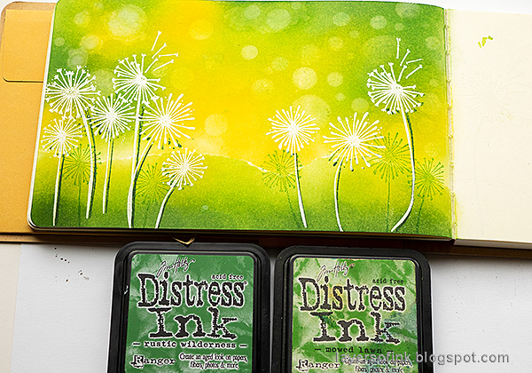 Layers of ink - Dandelion Fields Tutorial by Anna-Karin Evaldsson.