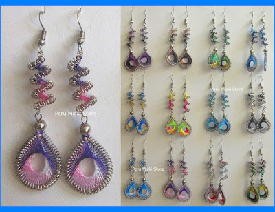 Spiral Swirl Thread Earrings