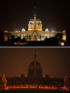 Indian Presidential Palace Earth Hour 2013