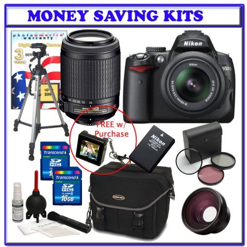 Nikon D5000 12.3 MP DX Digital SLR with Accessories Kit