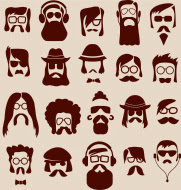Diferentes estilos de barbas y bigotes de los hipster 