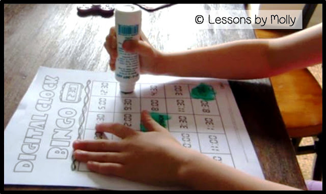 Learning to tell time to the hours and half hours is a first grade math standard in many school districts throughout the United States.  Children are required to read times on both an analog clock as well as a digital clock.  These telling time bingo games include every time for hours and half hours.  Use a face clock or teacher demonstration clock to show times in analog form.  Then have your students find the corresponding time in digital form on their bingo sheets.