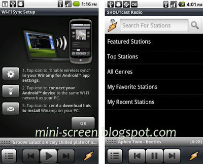 Winamp for Android Free App Advanced Screen