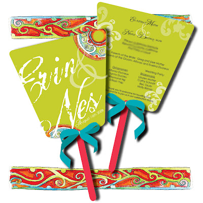 Wedding Program DIY Fans for Guests You've seen the invitation older 