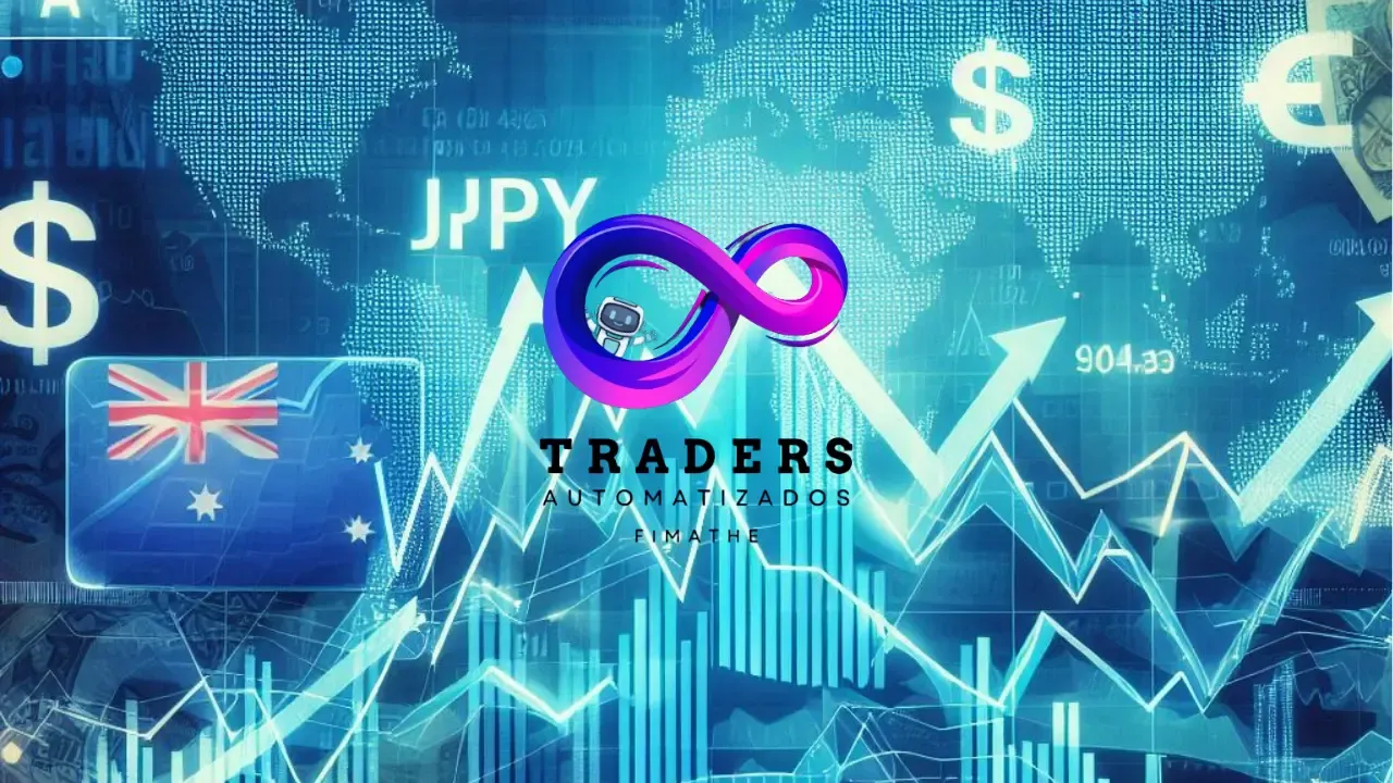 gráfico de câmbio com velas japonesas destacando o par AUD/JPY