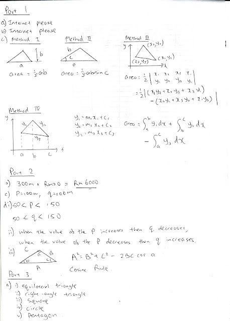 Jawapan Kerja Projek Matematik Tambahan 2012