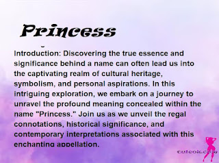 meaning of the name "Princess"