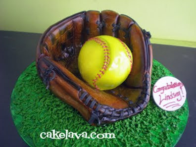 Sports Birthday Cakes on Cakelava  Softball Cake