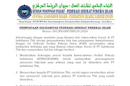 Pernyataan Solidaritas Federasi Serikat Pekerja Islam terkait Buruh di PT Indofarma Tbk