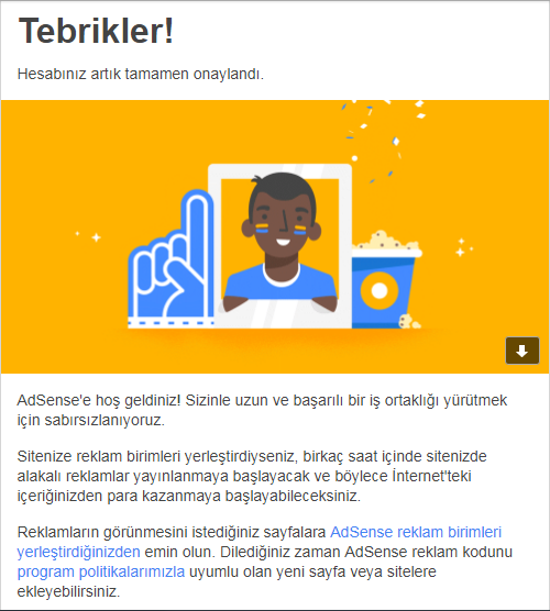 AdSense onayı