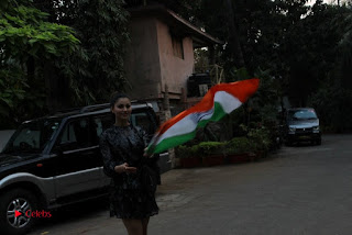 Bollywood Actress Model Urvashi Rautela Stills in Black Dress at Republic Day Celebrations  0013.jpg
