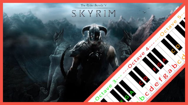 From Past to Present (Skyrim) Piano / Keyboard Easy Letter Notes for Beginners