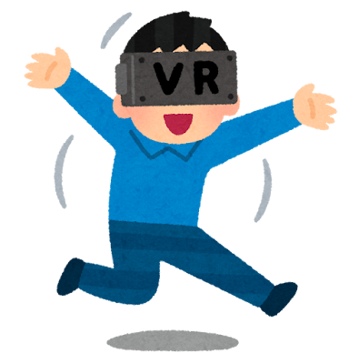 ケーブルの無いVRゴーグルのイラスト