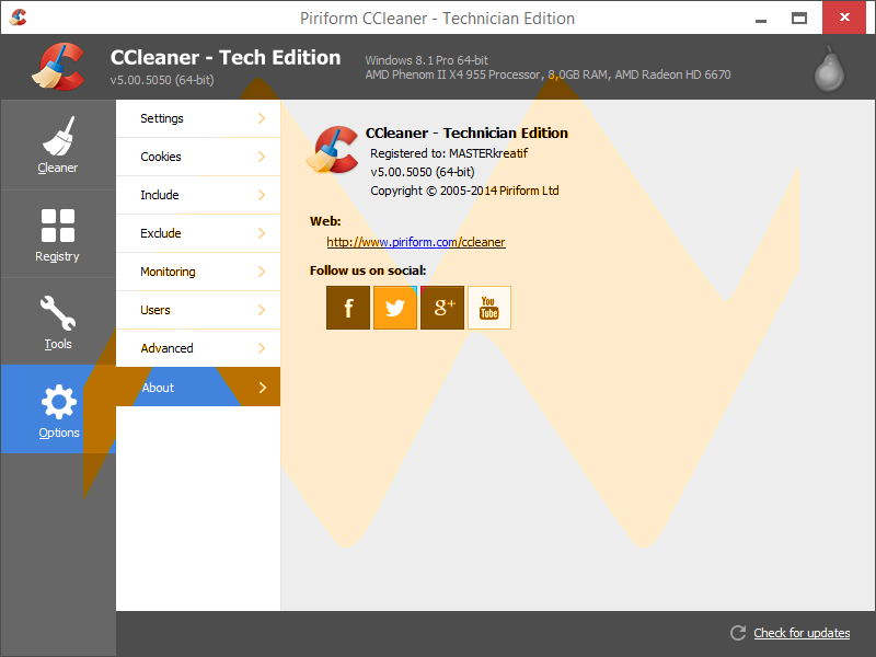 CCleaner v5.00 Technician Edition