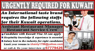 Urgently Required For Kuwait