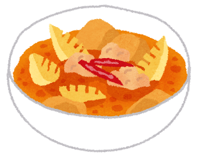 レッドカレーのイラスト（エスニック料理）