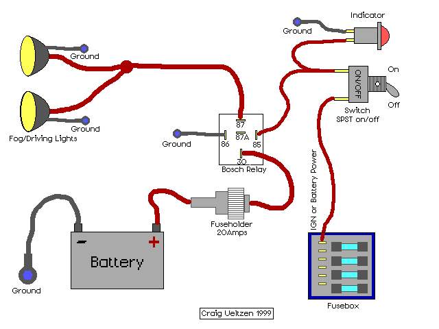 electrical lighting Fog Light Relay Wiring Diagram | 640 x 480