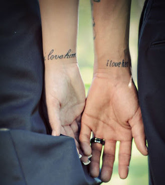 i am not usually one to encourage couples tattoos but i am drawn to the