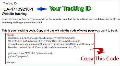 google analytics tracking code