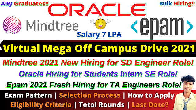 Mindtree Off Campus Drive 2021