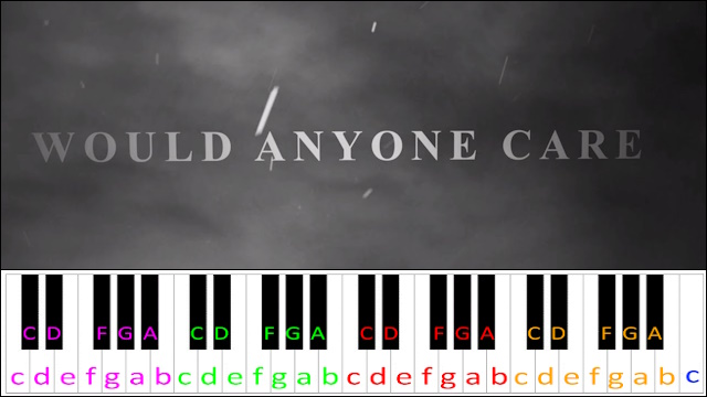 Would Anyone Care by Citizen Soldier Piano / Keyboard Easy Letter Notes for Beginners