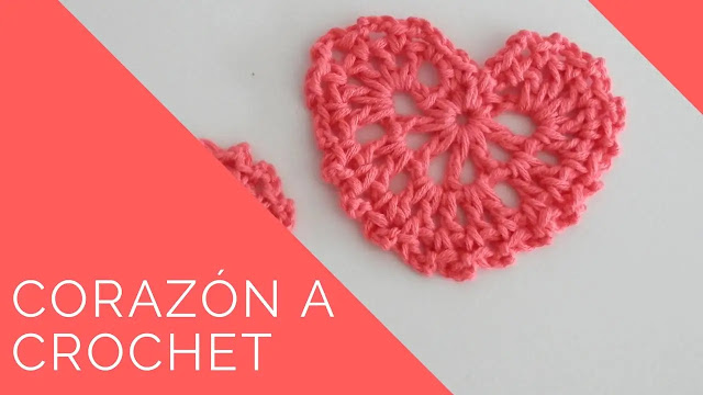 1000. COMO TEJER GRATIS Aplique de Corazon a Croche