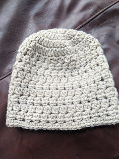 the tiny beanie complete - without the satin lace ribbon