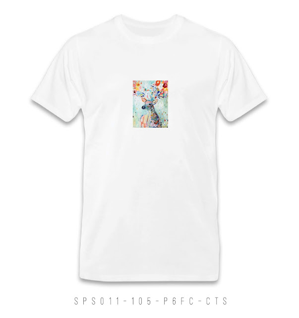 SPS011-105-P6FC-CTS Artwork White T Shirt Design, Custom T Shirt Printing
