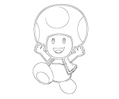 #1 Toad Coloring Page