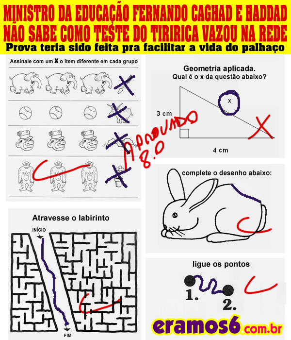 Veja teste para verificar alfabetização de Tiririca