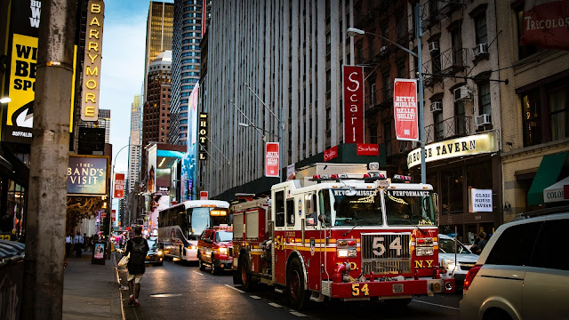 A fire truck in NYC