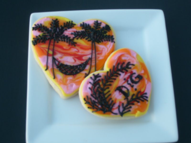 How about some cookies for a destination wedding Inspired by a tropical 