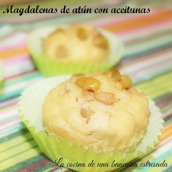 Magdalenas de atún con aceitunas