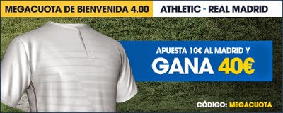 williamhill megacuota liga Real Madrid gana Athletic 4 euros 8 marzo