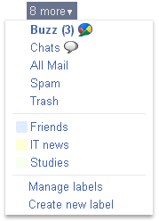 Google Buzz Hidden Label