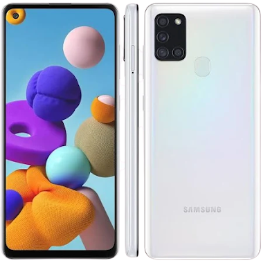 Smartphone Samsung Galaxy A21s 64GB 6.5 Pol Octa-Core 48MP Branco