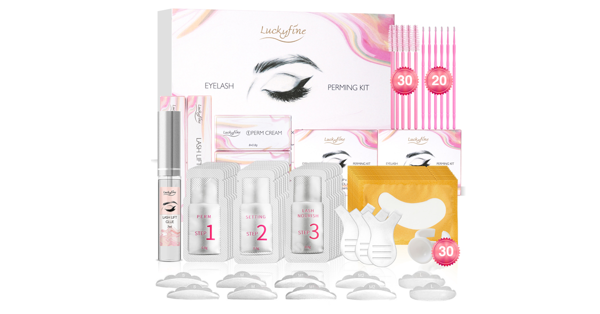LuckyFine 7-Piece Eyelash Perm Kit