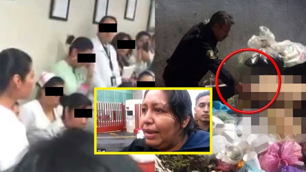 ONGs y activistas exigen se retire "cédula profesional" a involucrados en caso de un bebé tirado en contenedor de basura.