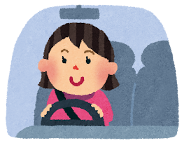 ドライブ・運転のイラスト「おばあさん」