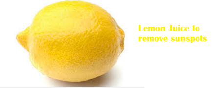 Lemon Juice to remove sunspots