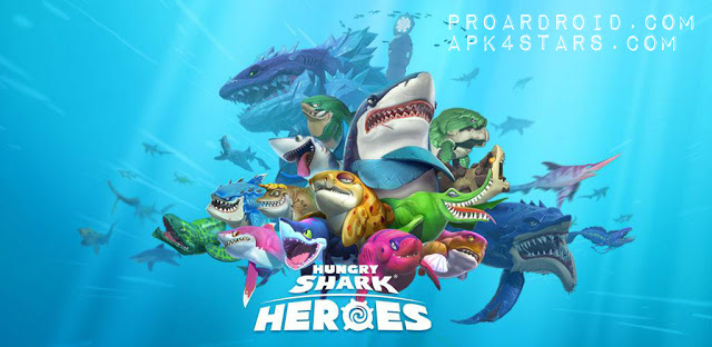 تحميل لعبة Hungry Shark Heroes مهكرة