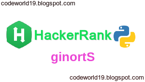 ginortS in python - HackerRank Solution