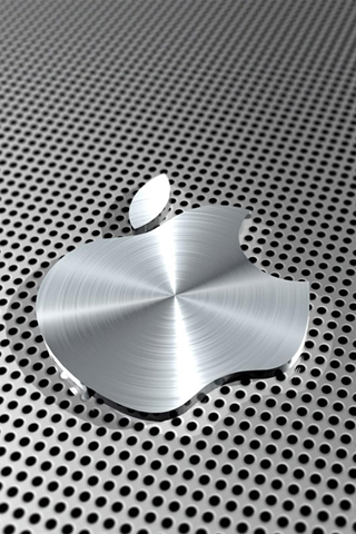 silver apple wallpaper iphone