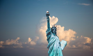 The statue of liberty, the US