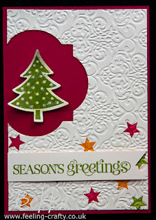 Cute, quick and postage friendly Christmas Card by Bekka www.feeling-crafty.co.uk