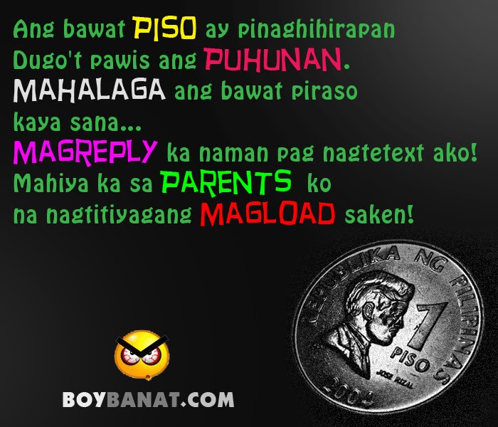 Pinoy Funny  Quotes  and Tagalog  Funny  Sayings  Boy Banat