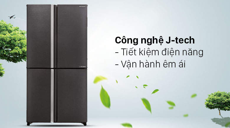 Tủ lạnh Sharp Inverter 572 lít SJ-FX640V-SL - Tiết kiệm điện, vận hành êm ái
