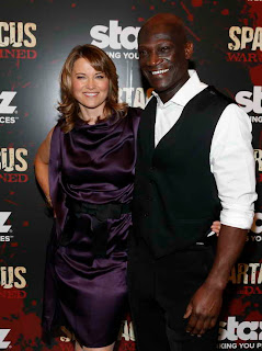 Lucy Lawless and Peter Mensah at Spartacus War of the Damned Premiere event in NY